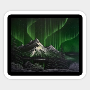 Green Northern Lights Sticker